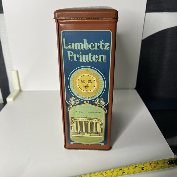 Lambertz Printen Cookie Tin Empty Vintage Made In West Germany Aechte Aachener - Picture 5 of 11